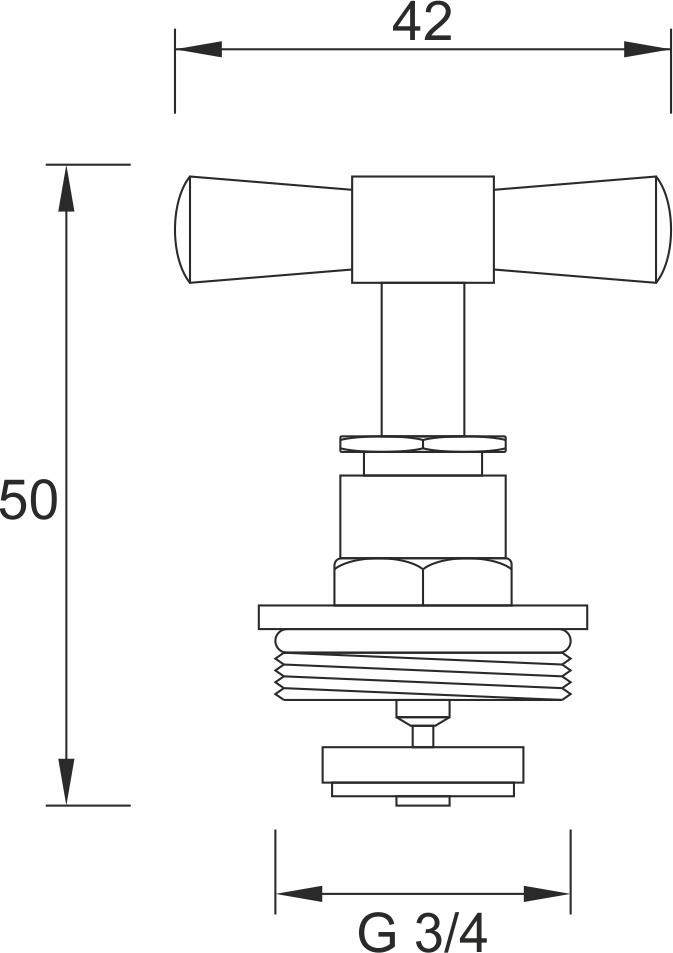 Nadogradnja za baštensku slavinu sa štop biksnom 3/4"   CF2001